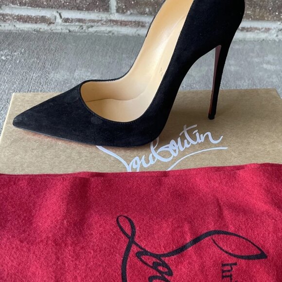 Christian Louboutin So Kate 120 Black Suede Pointed-Toe Pump - Picture 8 of 13